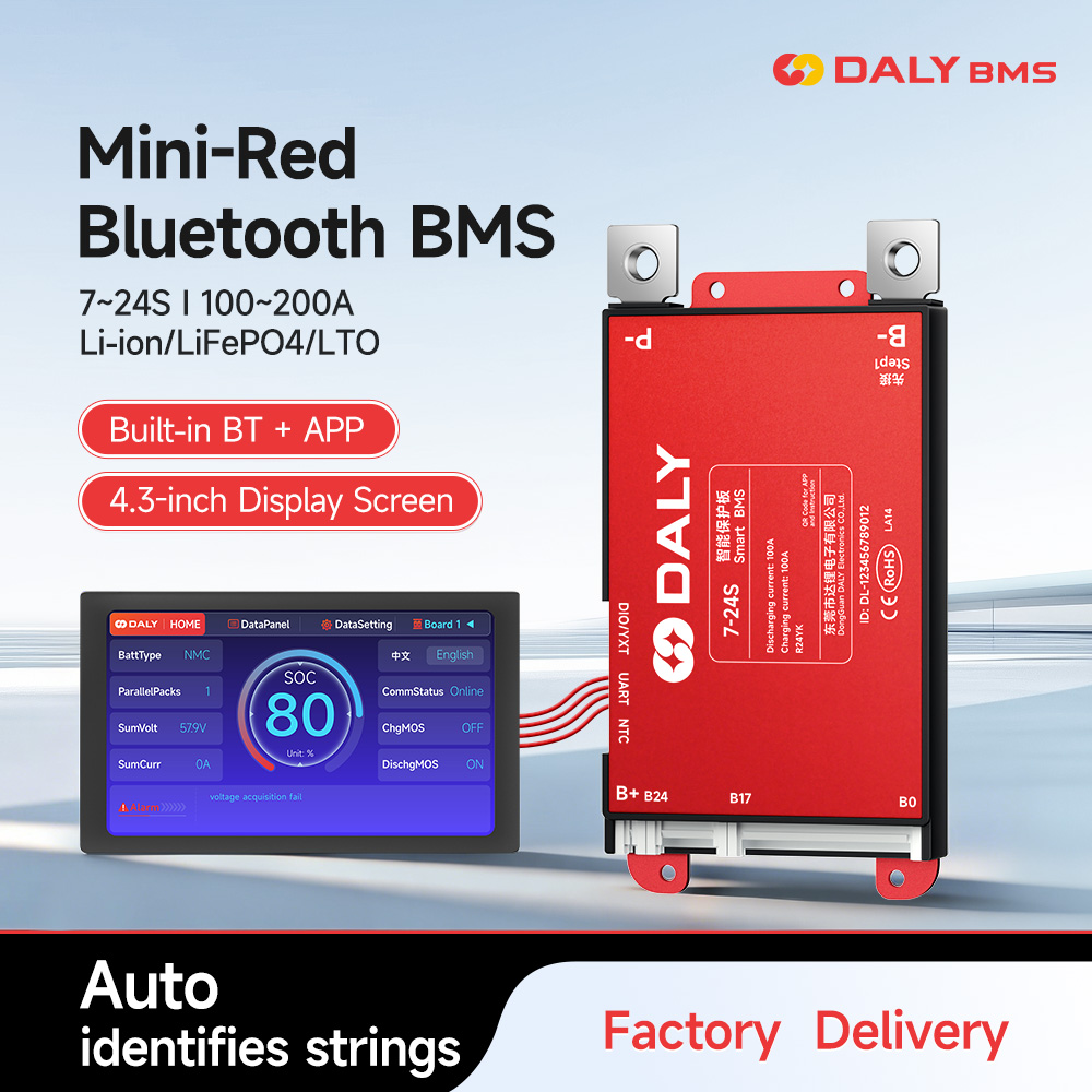Smart Bms 24S 200A Bluetooth Lifepo4 - Daly Smart BMS 4.3-дюймовый ЖК-дисплей UART