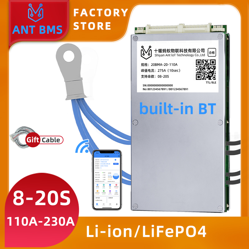 Smart Bms 24S 200A Bluetooth Lifepo4 - ANT Smart Balance BMS 8S-20S со